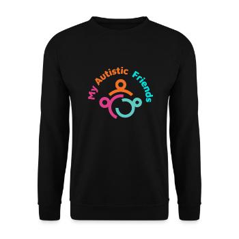 My Autistic Friends - Unisex Sweatshirt - black - Front - Alina (178cm) & Michal (187cm)