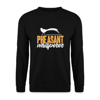 Pheasant hunting Pheasant Bird hunting Bird hunters - Unisex Sweatshirt - black - Front - Alina (178cm) & Michal (187cm)