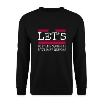 present idea hippie festival funny quote 1960s - Unisex Sweatshirt - black - Front - Alina (178cm) & Michal (187cm)
