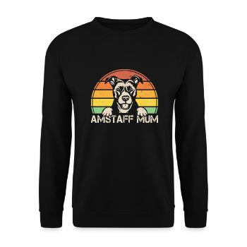 American Staffordshire Bull Terrier Staffy Dog - Unisex Sweatshirt - black - Front - Alina (178cm) & Michal (187cm)