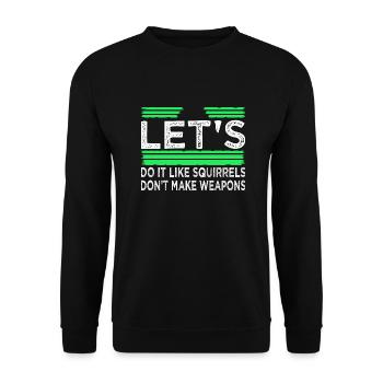 birthday bird peace movement love gift humor - Unisex Sweatshirt - black - Front - Alina (178cm) & Michal (187cm)