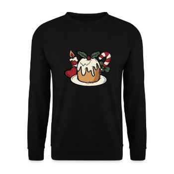 Christmas Candy Weihnachten Süßigkeiten Cake - Unisex Sweatshirt - black - Front - Alina (178cm) & Michal (187cm)