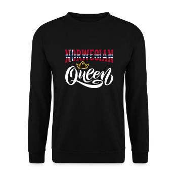 Reine norvégienne Norvège Drapeau norvégien - Sweat-shirt Unisexe - noir - Devant - Alina (178cm) & Michal (187cm)