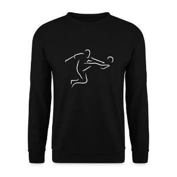 Soccer - Unisex Sweatshirt - black - Front - Alina (178cm) & Michal (187cm)
