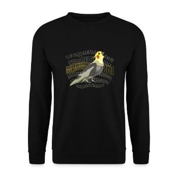 cockatiel cockatoo parrot bird gift - Unisex Sweatshirt - black - Front - Alina (178cm) & Michal (187cm)