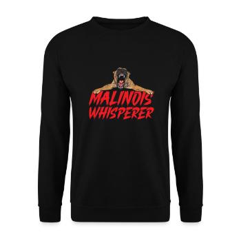 Malinois Belgischer Schäferhund Mechelaar Hund - Unisex Pullover - Schwarz - Vorne - Alina (178cm) & Michal (187cm)