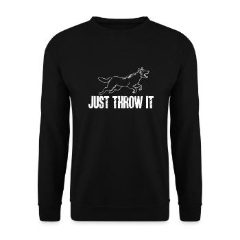 Malinois Belgian Shepherd Mechelaar Dog - Unisex Sweatshirt - black - Front - Alina (178cm) & Michal (187cm)