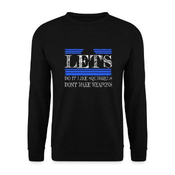 gift happy fun sayings cool disarmament heart - Unisex Sweatshirt - black - Front - Alina (178cm) & Michal (187cm)