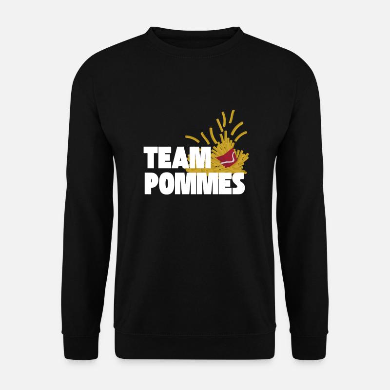 Team Pommes Fritten Pommesliebe Kartoffel - Unisex Pullover - Schwarz