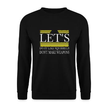 flower power sayings heart birthday present idea - Unisex Sweatshirt - black - Front - Alina (178cm) & Michal (187cm)