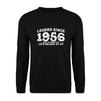 Legend Since 1956 67 Year of Perfection - 67th - Unisex Sweatshirt - black - Front - Alina (178cm) & Michal (187cm)