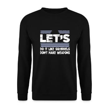jokes humor cool hippie festival gift idea green - Unisex Pullover - Schwarz - Vorne - Alina (178cm) & Michal (187cm)