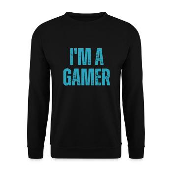 I'm A Gamer Funny Gaming Gamer Quote Video Game - Unisex Sweatshirt - black - Front - Alina (178cm) & Michal (187cm)
