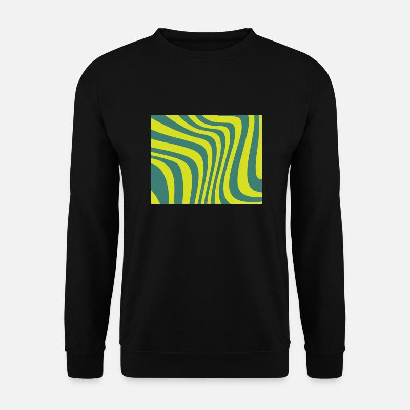 Grüne Wellen - Unisex Pullover - Schwarz
