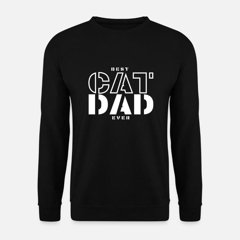 Papa Katze - Unisex Pullover - Schwarz