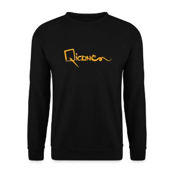 Qigong Dragon or - Sweat-shirt Unisexe - noir - Devant - Alina (178cm) & Michal (187cm)