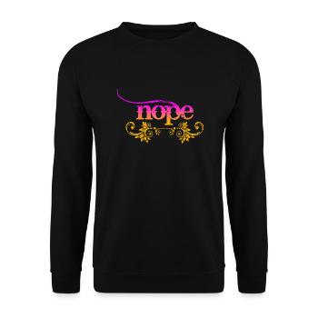 NOPE - ne soyez pas un béni-oui-oui! - Sweat-shirt Unisexe - noir - Devant - Alina (178cm) & Michal (187cm)
