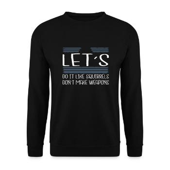 hippie cool peace for paris sayings fun quote - Unisex Sweatshirt - black - Front - Alina (178cm) & Michal (187cm)