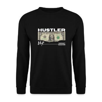 Hustler - Unisex Sweatshirt - black - Front - Alina (178cm) & Michal (187cm)