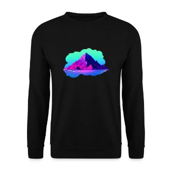 Hike Mountains Mountain hiking Mountain hikers Hiking - Unisex Sweatshirt - black - Front - Alina (178cm) & Michal (187cm)