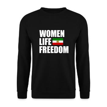 Women life freedom - Unisex Sweatshirt - black - Front - Alina (178cm) & Michal (187cm)