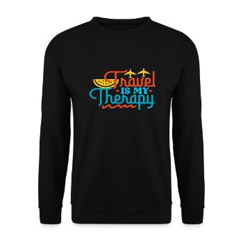 Le voyage est ma thérapie - Sweat-shirt Unisexe - noir - Devant - Alina (178cm) & Michal (187cm)