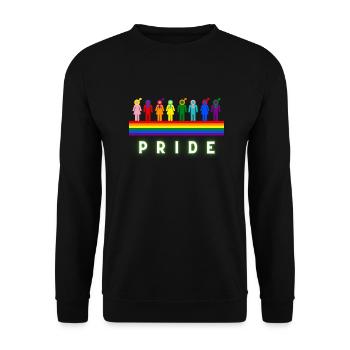 Pride Rainbow People LGBT Community Love yourself - Unisex Pullover - Schwarz - Vorne - Alina (178cm) & Michal (187cm)