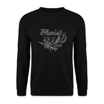 Flower Flower Plant - Unisex Sweatshirt - black - Front - Alina (178cm) & Michal (187cm)