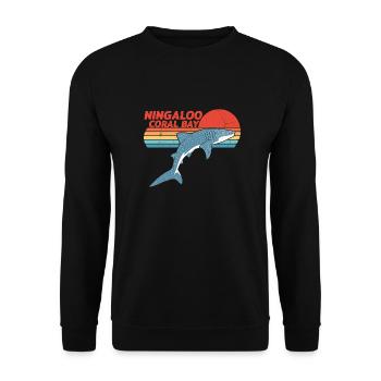 Whale shark - Unisex Sweatshirt - black - Front - Alina (178cm) & Michal (187cm)