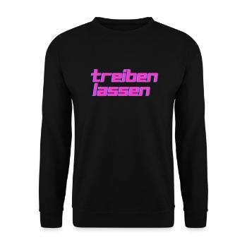 Treiben lassen - Unisex Pullover - Schwarz - Vorne - Alina (178cm) & Michal (187cm)
