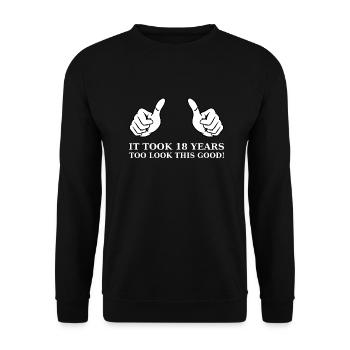 18 ans aussi ont l’air aussi bien - Sweat-shirt Unisexe - noir - Devant - Alina (178cm) & Michal (187cm)