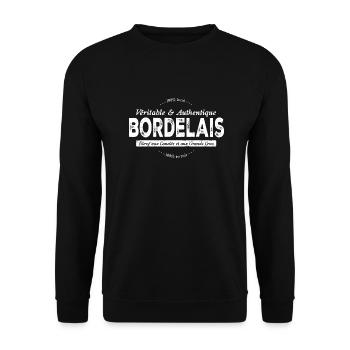 Véritable et authentique Bordelais - Sweat-shirt Unisexe - noir - Devant - Alina (178cm) & Michal (187cm)