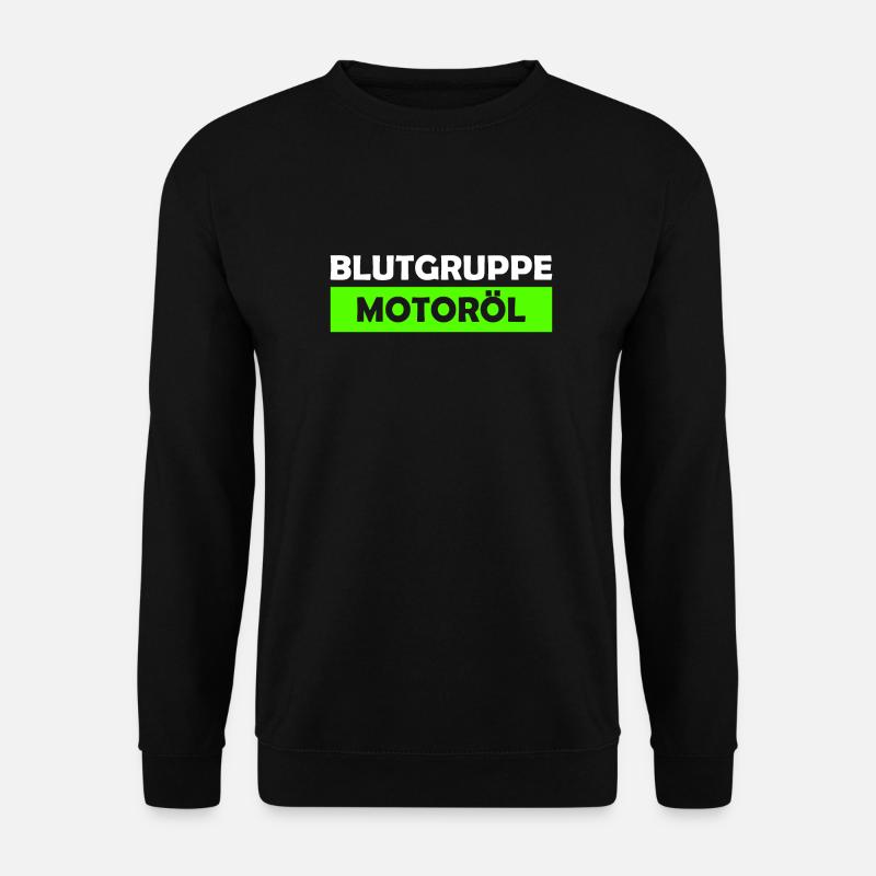 Blutgruppe Motoröl - Unisex Pullover - Schwarz
