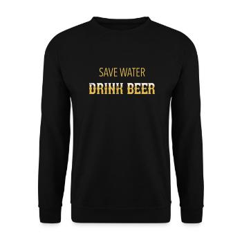 Beer - Unisex Sweatshirt - black - Front - Alina (178cm) & Michal (187cm)