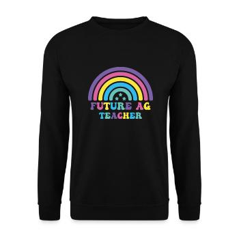 Future ag teacher - Unisex Sweatshirt - black - Front - Alina (178cm) & Michal (187cm)