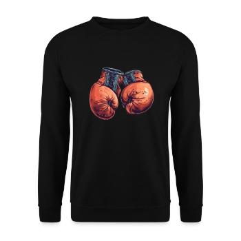 The Contender Gloves Built for Champions - Unisex Sweatshirt - black - Front - Alina (178cm) & Michal (187cm)