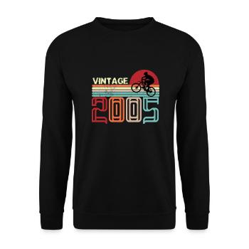 Vintage Birthday retro sunset design - Unisex Sweatshirt - black - Front - Alina (178cm) & Michal (187cm)
