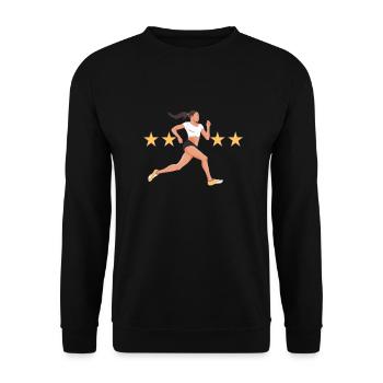 Running - Sweat-shirt Unisexe - noir - Devant - Alina (178cm) & Michal (187cm)