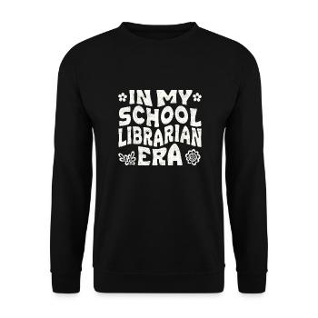 À l’époque de bibliothécaire de mon école - Sweat-shirt Unisexe - noir - Devant - Alina (178cm) & Michal (187cm)