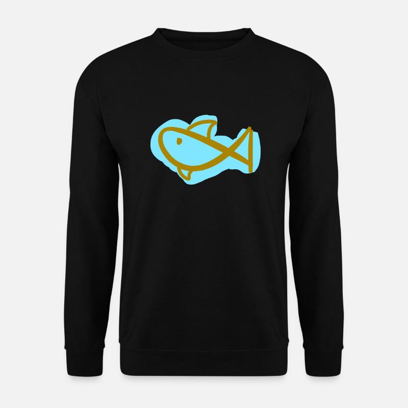 Small stylized shark - Unisex Sweatshirt - black