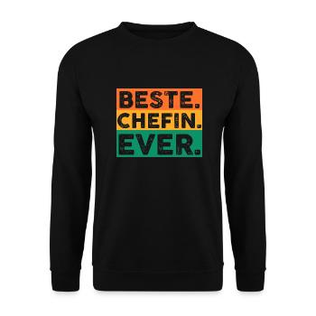 Arbeit Kollegen Büro Teamleiter Führungskraft Chef - Unisex Pullover - Schwarz - Vorne - Alina (178cm) & Michal (187cm)