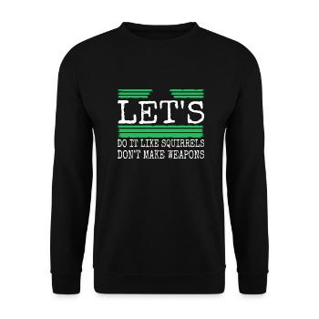 jokes child peace movement birthday present idea - Unisex Sweatshirt - black - Front - Alina (178cm) & Michal (187cm)