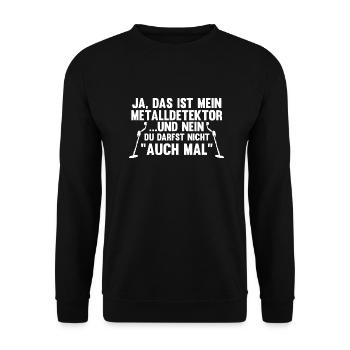 Sondeln Sondel Sondengänger Sondler - Unisex Pullover - Schwarz - Vorne - Alina (178cm) & Michal (187cm)