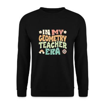 In my Geometry teacher era - Unisex Pullover - Schwarz - Vorne - Alina (178cm) & Michal (187cm)