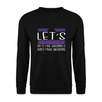 Drôles de dictons Joyeux cadeau Cool Peace 60s Dictons - Sweat-shirt Unisexe - noir - Devant - Alina (178cm) & Michal (187cm)