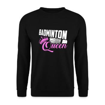 Badminton Queen Player Femme Fille - Sweat-shirt Unisexe - noir - Devant - Alina (178cm) & Michal (187cm)