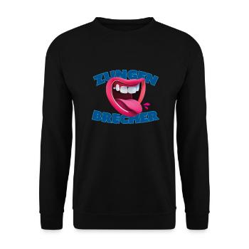 Zungenbrecher - Unisex Pullover - Schwarz - Vorne - Alina (178cm) & Michal (187cm)