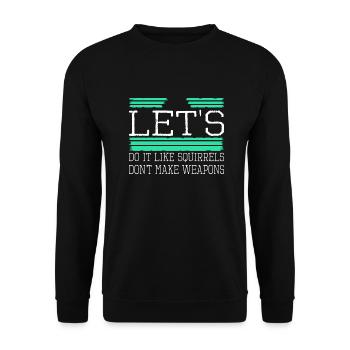 idée de cadeau d’anniversaire vert d’amour d’enfant - Sweat-shirt Unisexe - noir - Devant - Alina (178cm) & Michal (187cm)