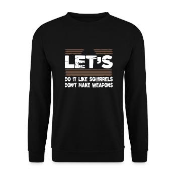 happy birthday present idea hippie love - Unisex Pullover - Schwarz - Vorne - Alina (178cm) & Michal (187cm)
