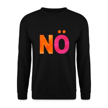 NO. One shirt, one word. - Unisex Sweatshirt - black - Front - Alina (178cm) & Michal (187cm)